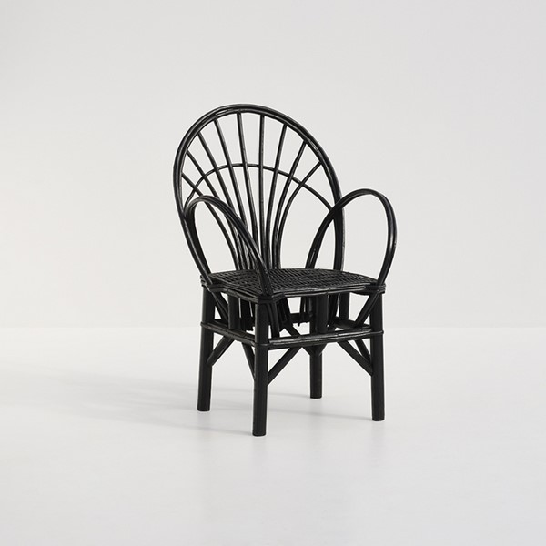 Rayo Bamboo Chair Black Wood