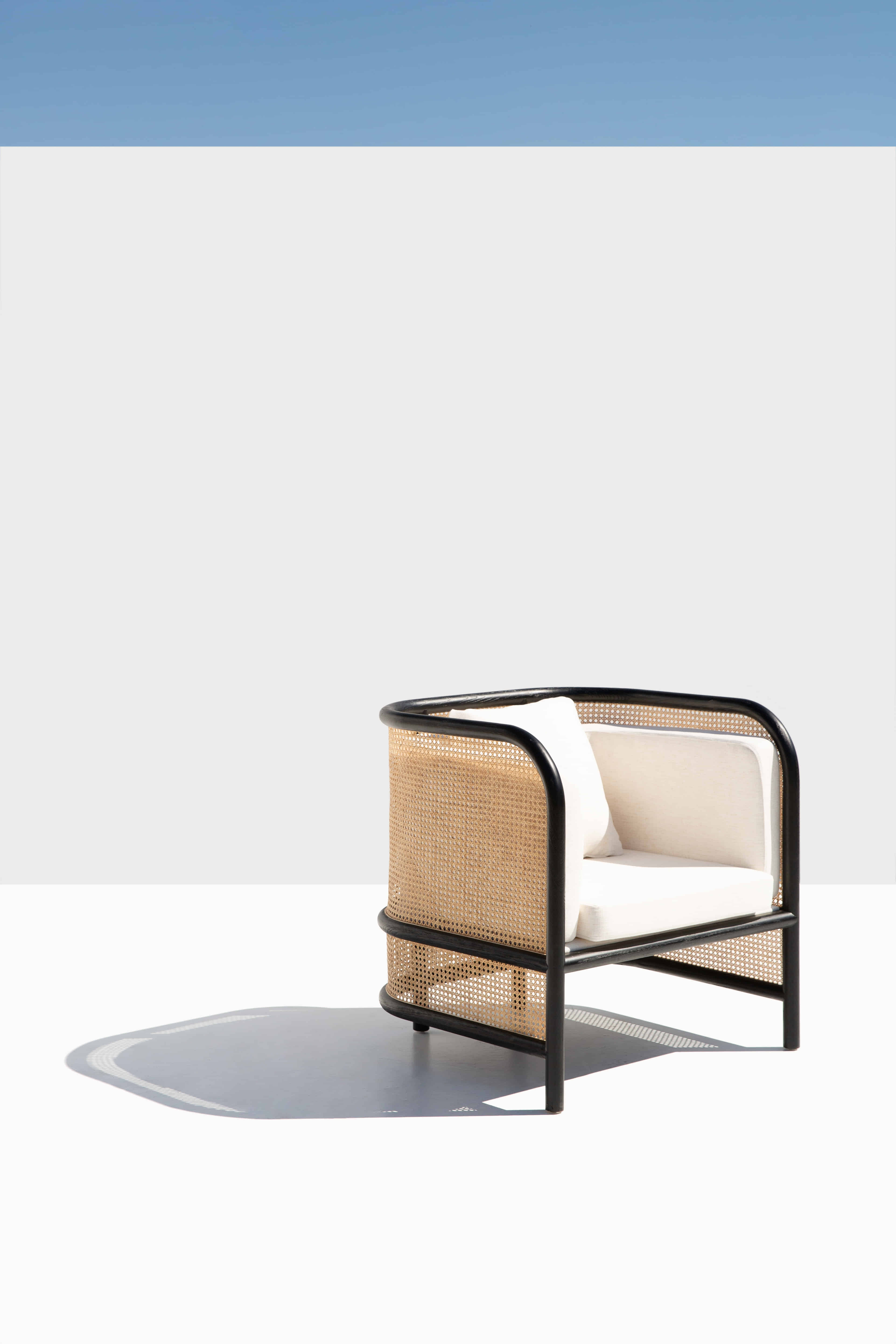 Fields Black Wooden Armchair