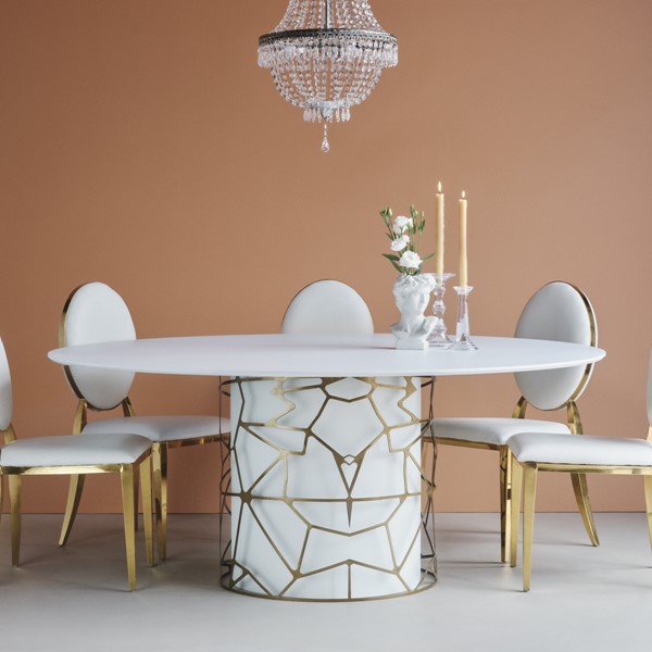 Gaudi Round White Dining