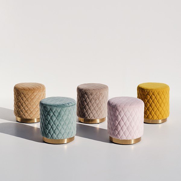 9 | Diamond Velvet Ottoman