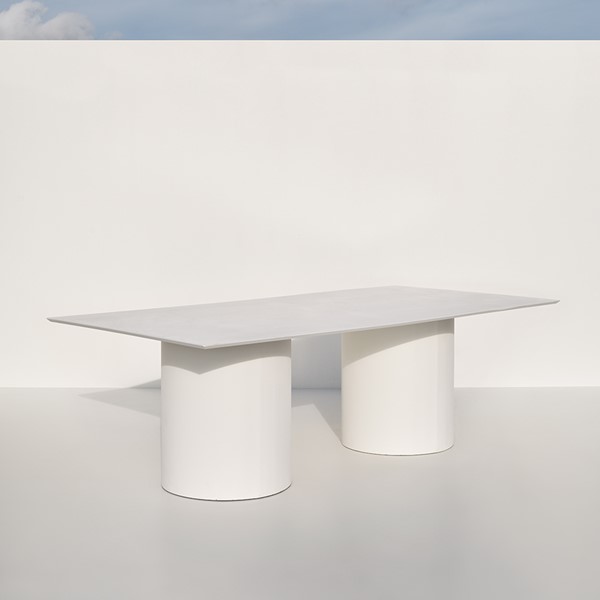 Gaudi Rectangular White Dining Table