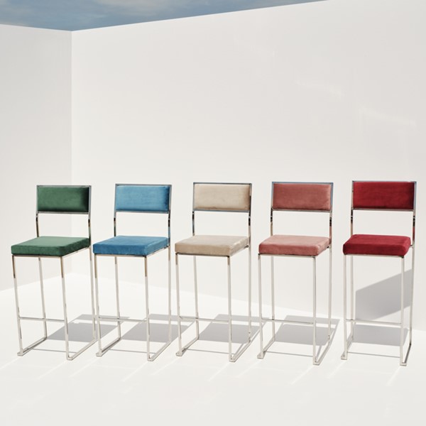 160 | Rizz Silver Barchair – Multicolor Options