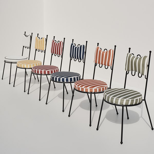 Amalfi Black Fer Forge Dining Chair