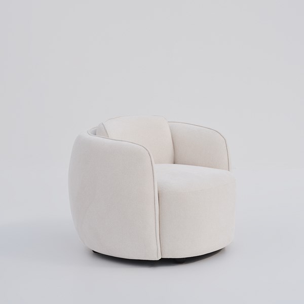 Pirouette Off-White Armchair