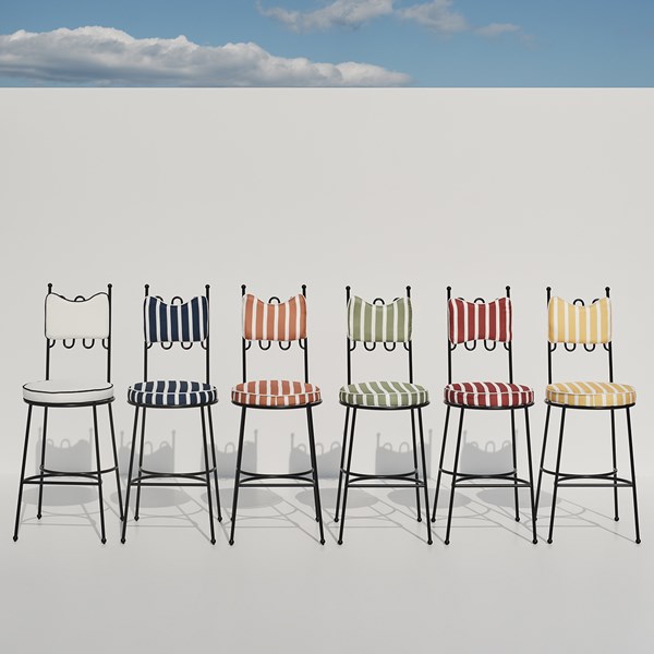 Amalfi Black Fer Forge Barchair