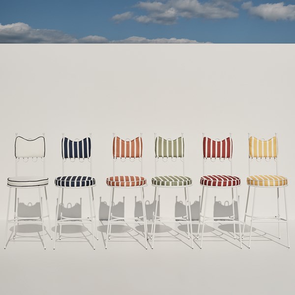 Amalfi White Fer Forge Barchair