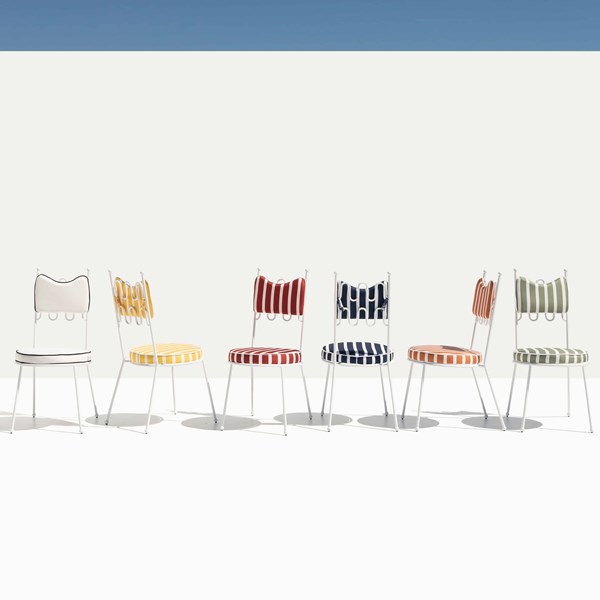Amalfi White Fer Forge Dining Chair