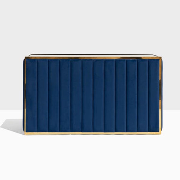 6 | Mirage Metallic Gold Bar in Midnight Blue Velvet