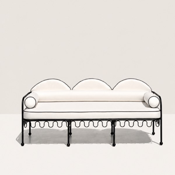 Amalfi Black Fer Forge Sofa