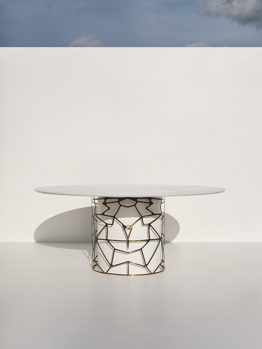 Gaudi Round White Dining