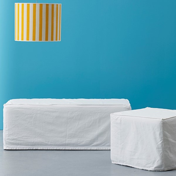 108 | Sunset Ottoman White