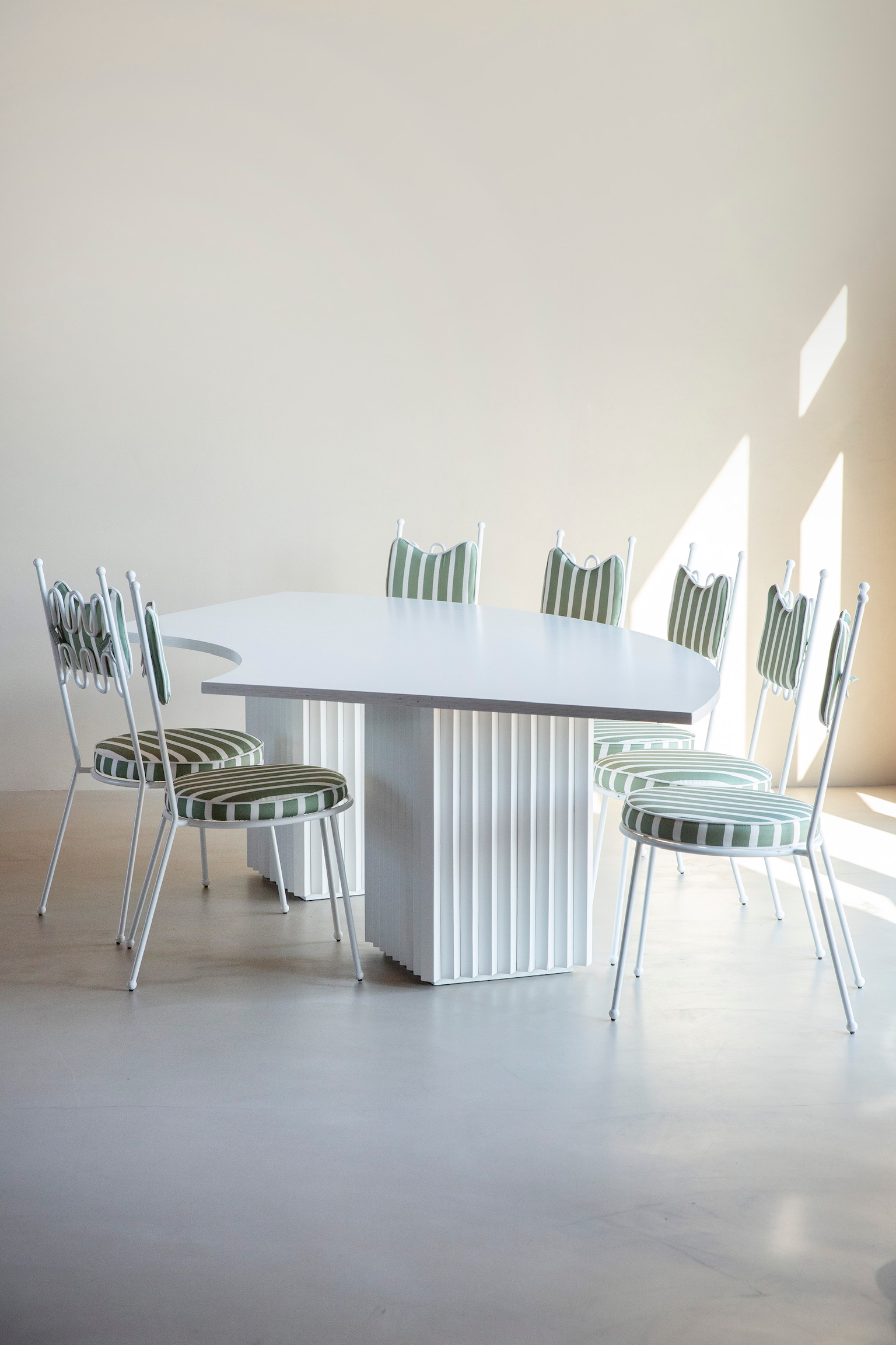Quarter White Dining table | Choice of Legs - Base