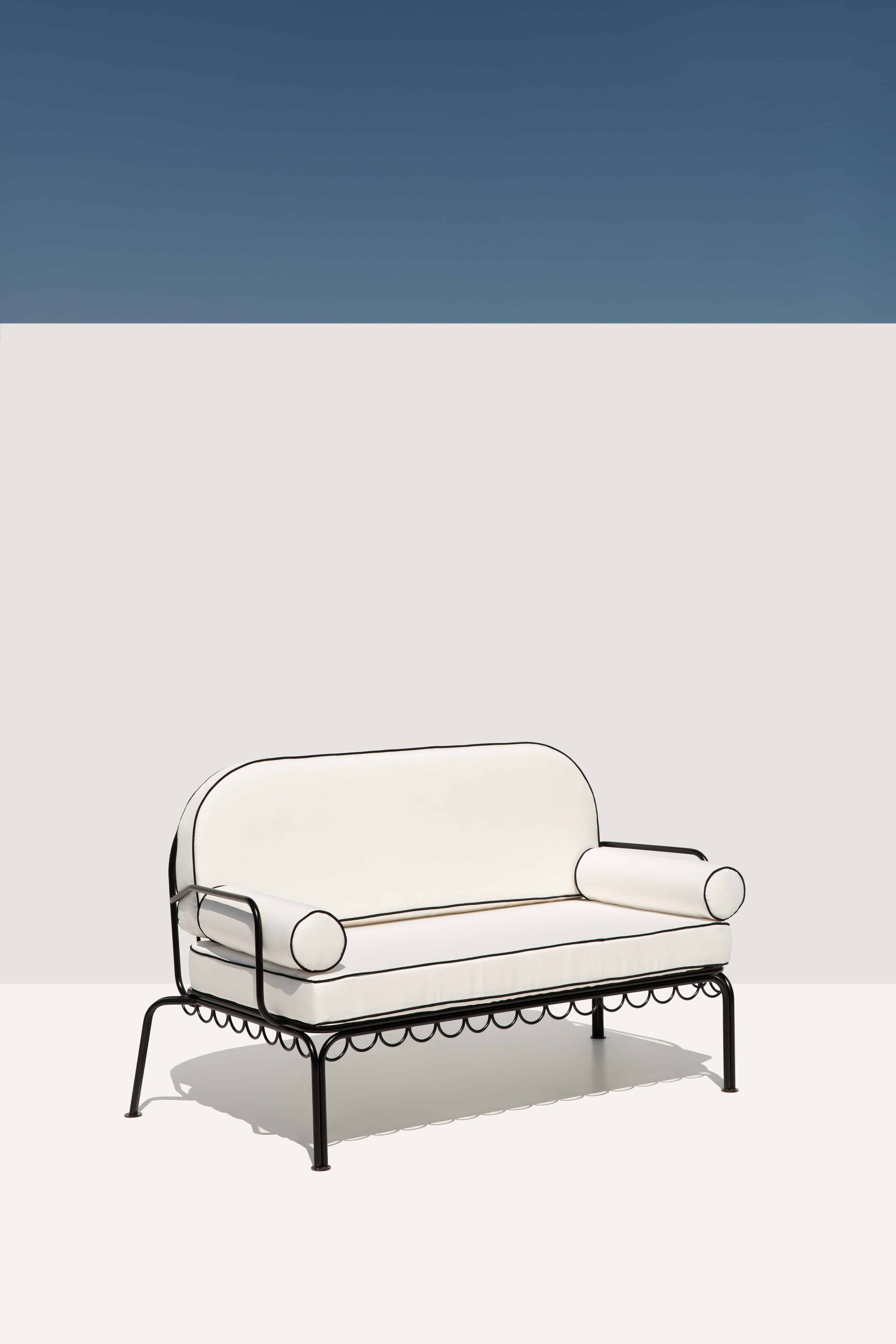 Positano Black Fer Forge Sofa