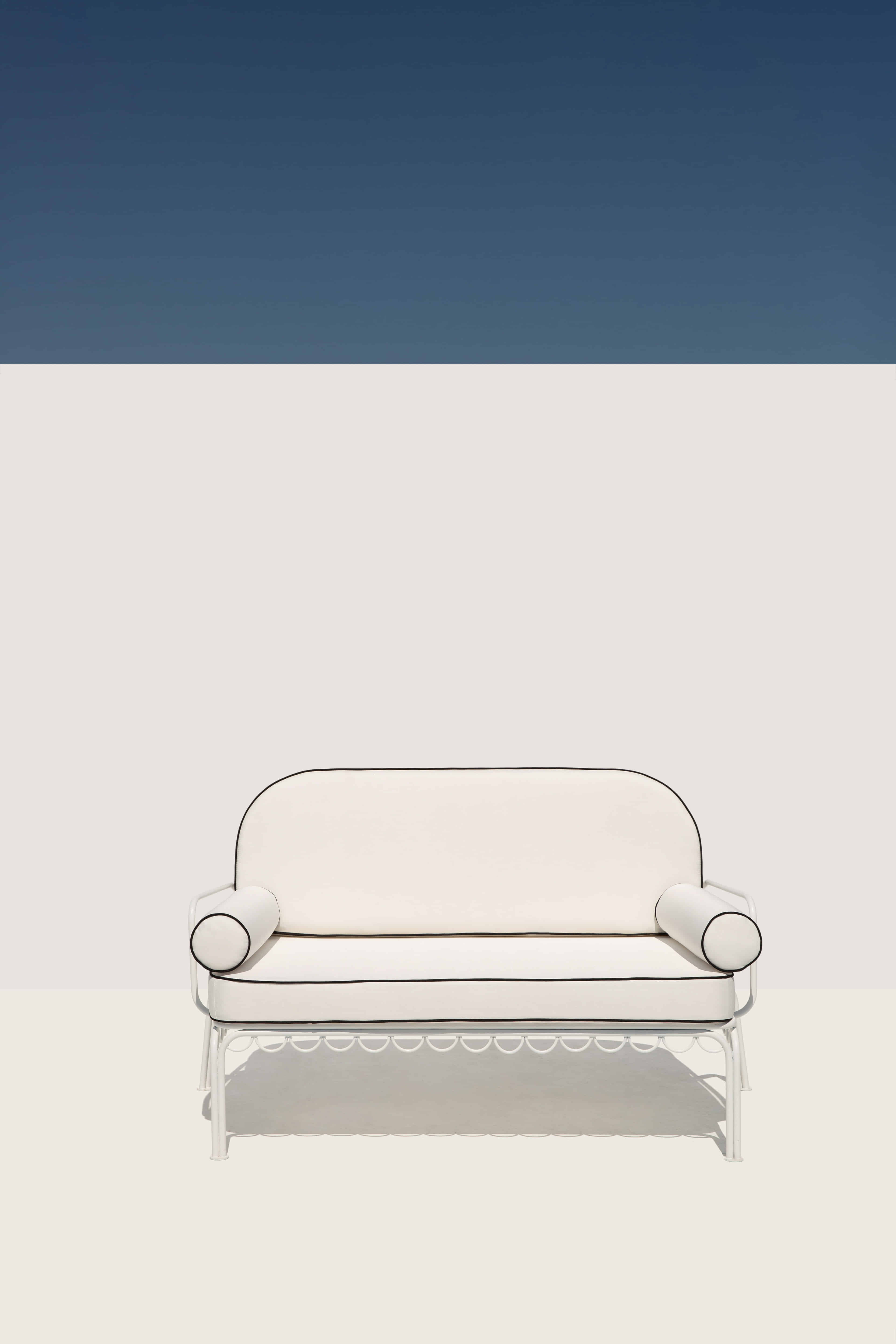 Positano White Fer Forge Sofa