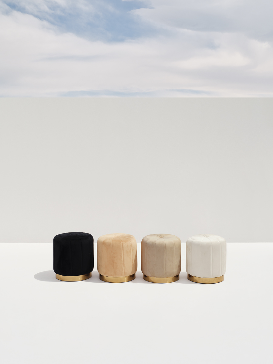 Bloom Velvet Ottoman