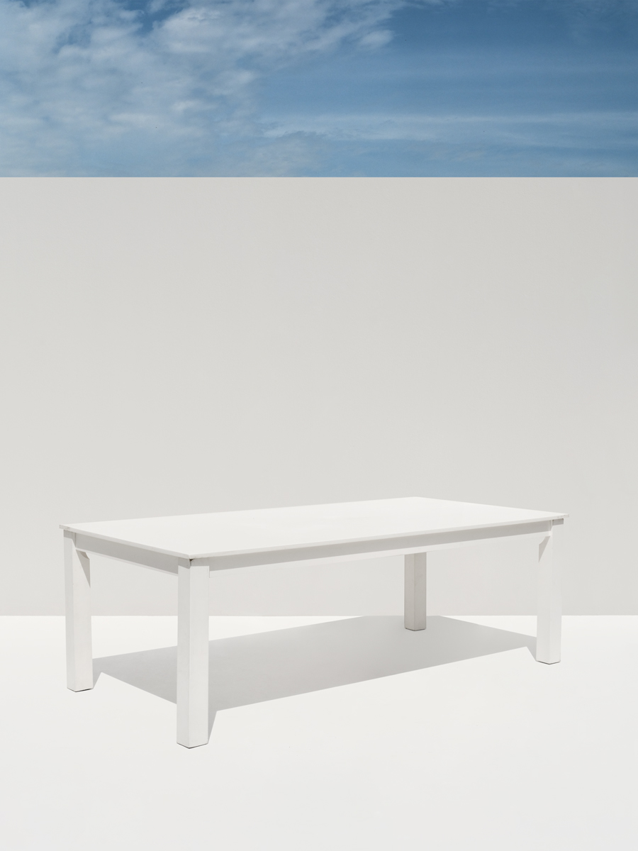 Spicy White Rectangular Dining Table