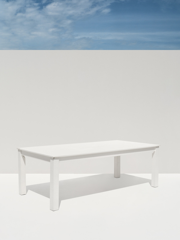 Spicy White Rectangular Dining Table