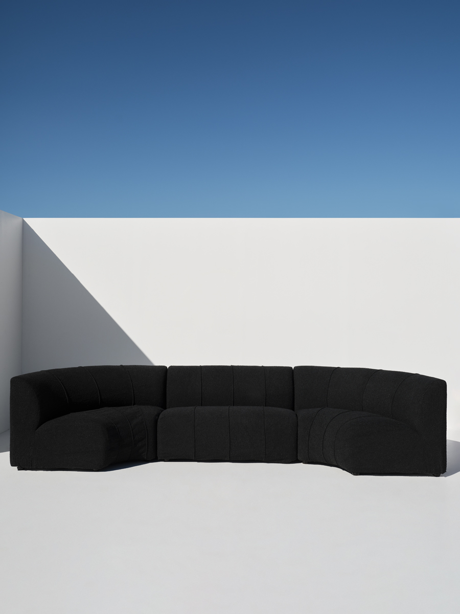 Sharpei Black Boucle Sofa