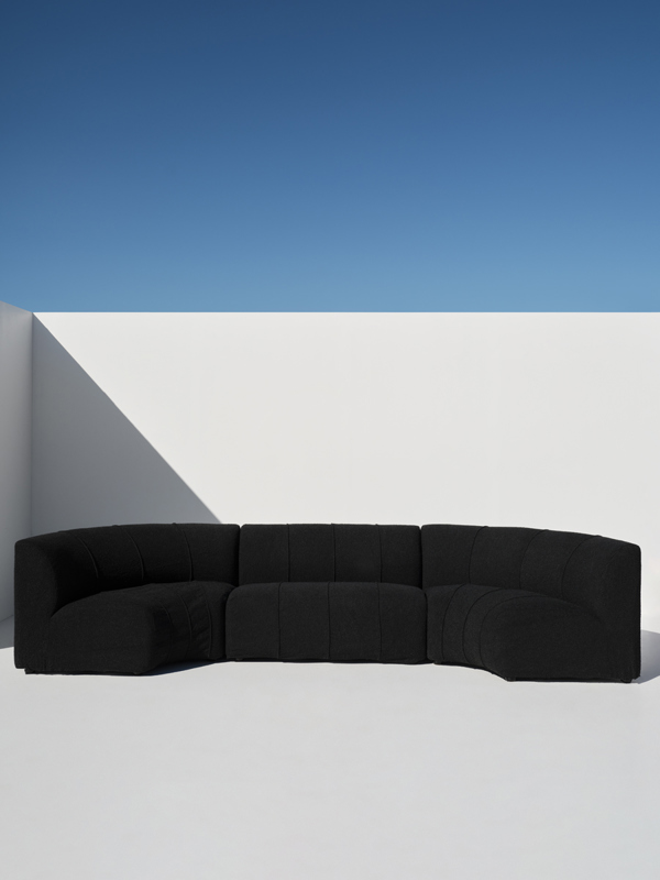 Sharpei Black Boucle Sofa