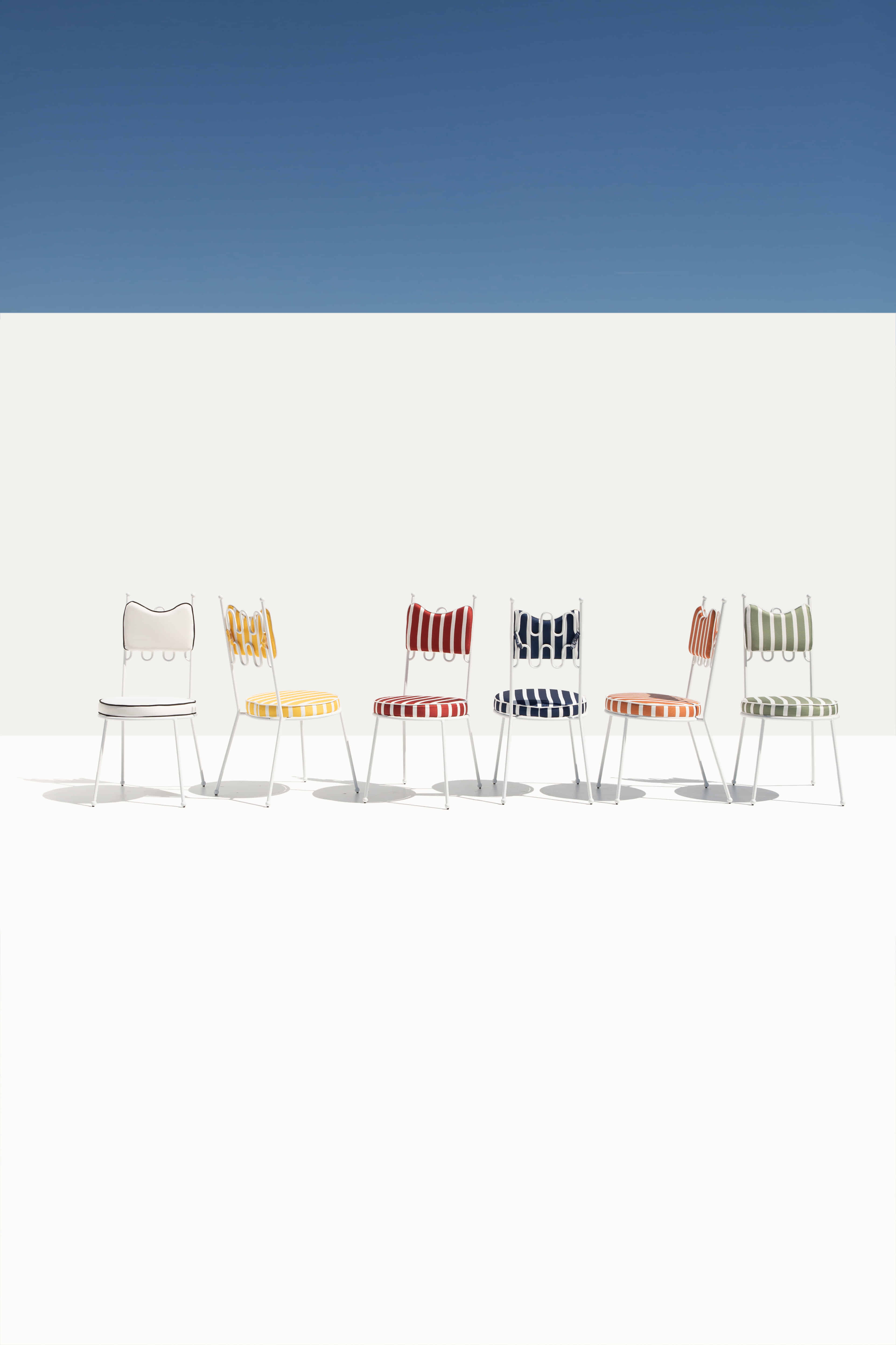 Amalfi White Fer Forge Dining Chair
