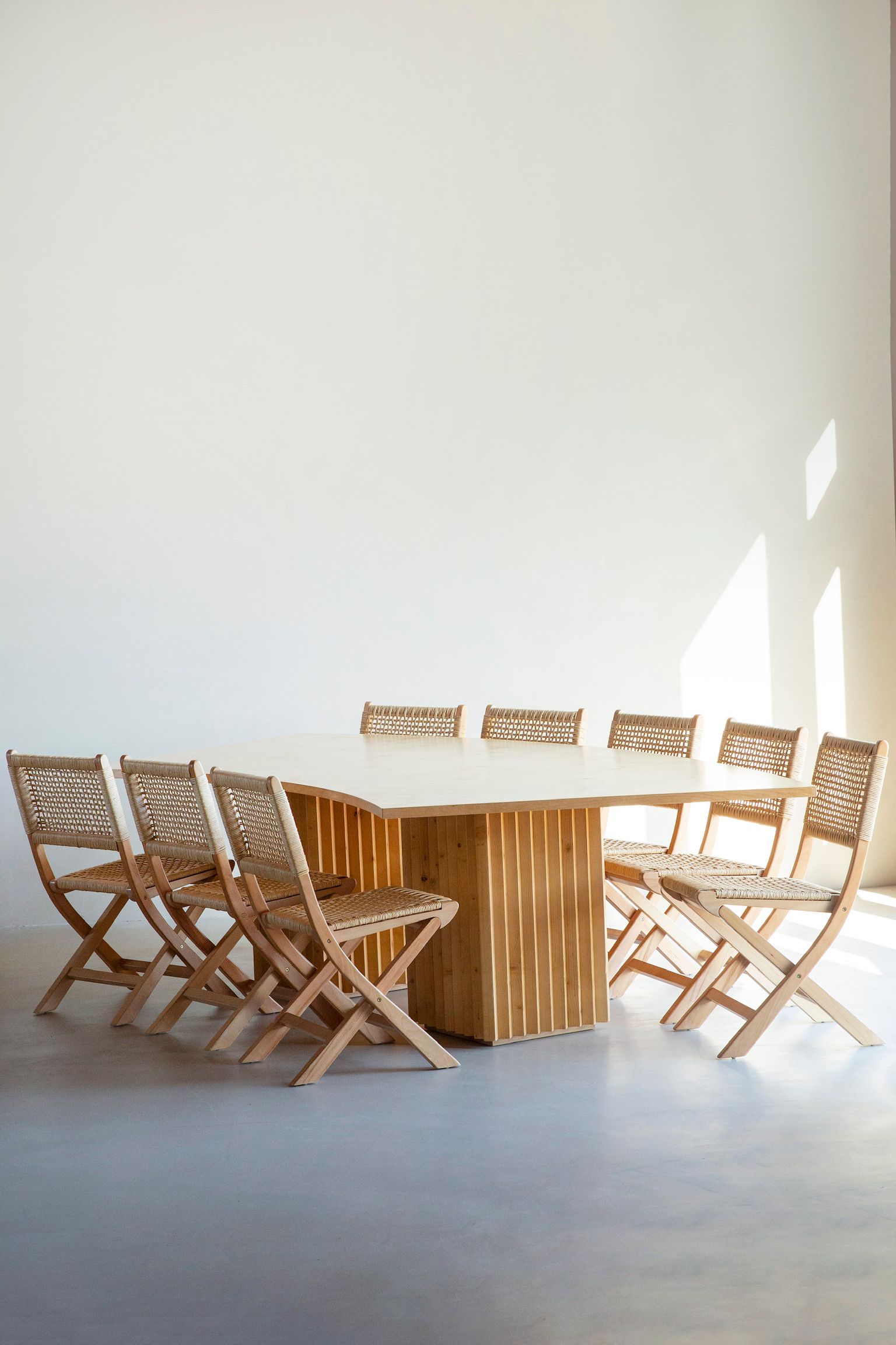 Octo Natural Wood Dining Table | Choice of Legs - Base