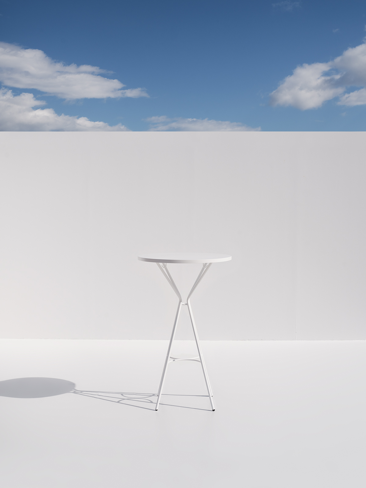 Positano White Fer Forge High Table