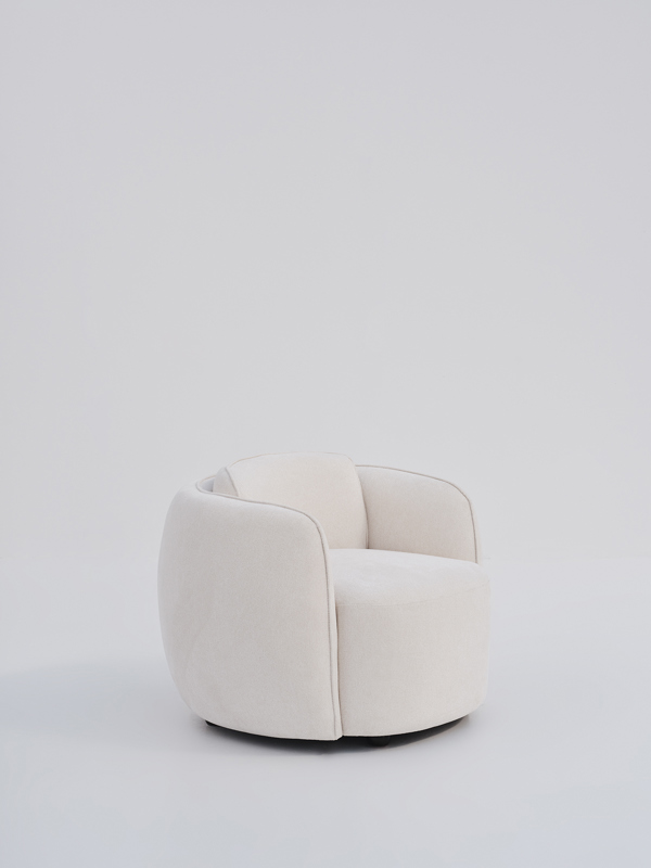 Pirouette Off-White Armchair